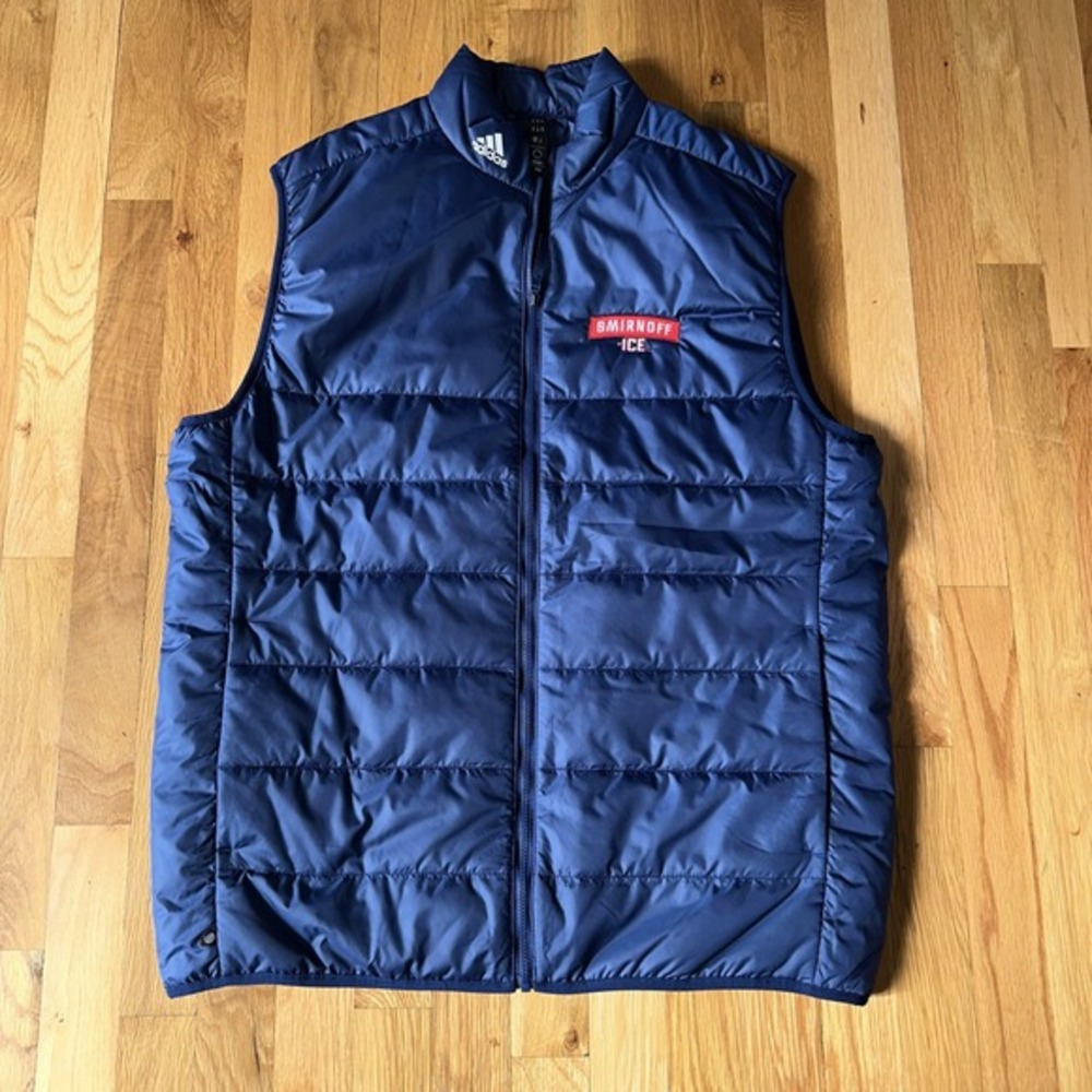Adidas Puffer Vest Size Medium. NWOT - Smirnoff logo